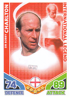 Bobby Charlton England 2010 World Cup Match Attax International Legends #IL